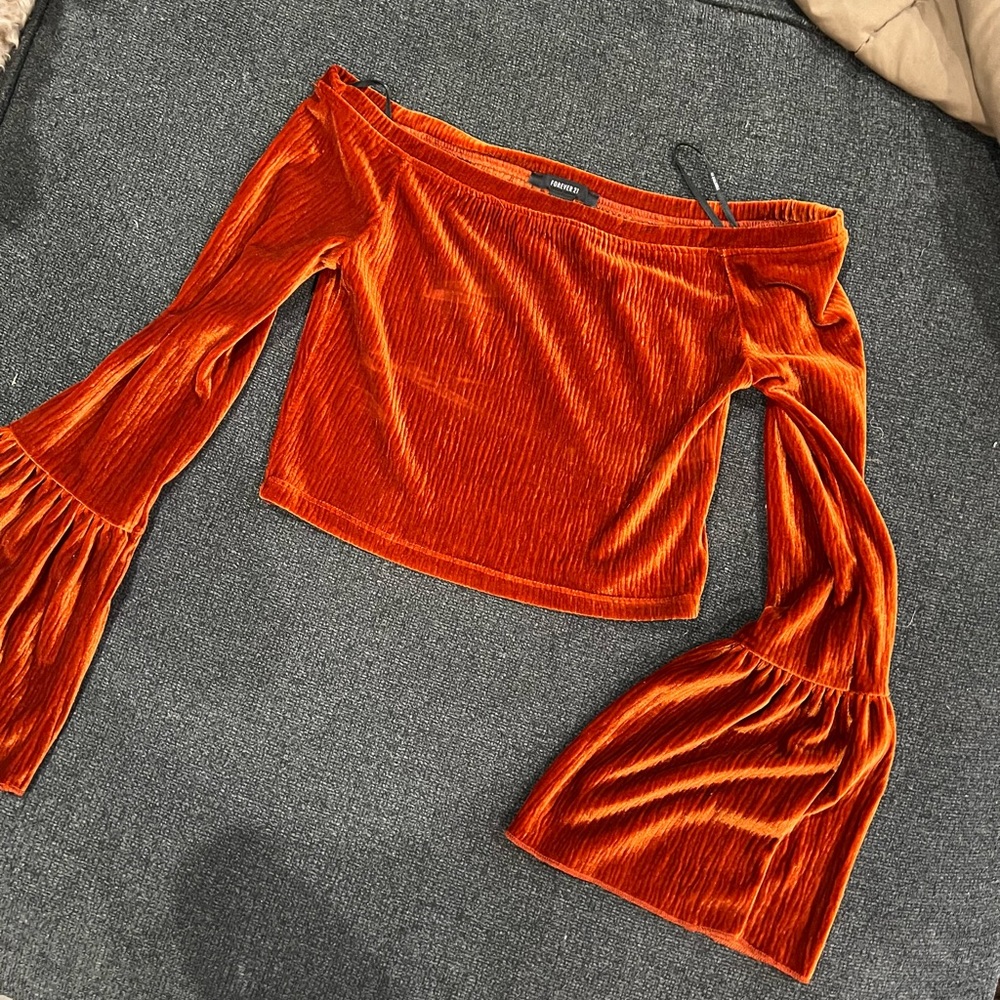 Forever 21 velvet blouse